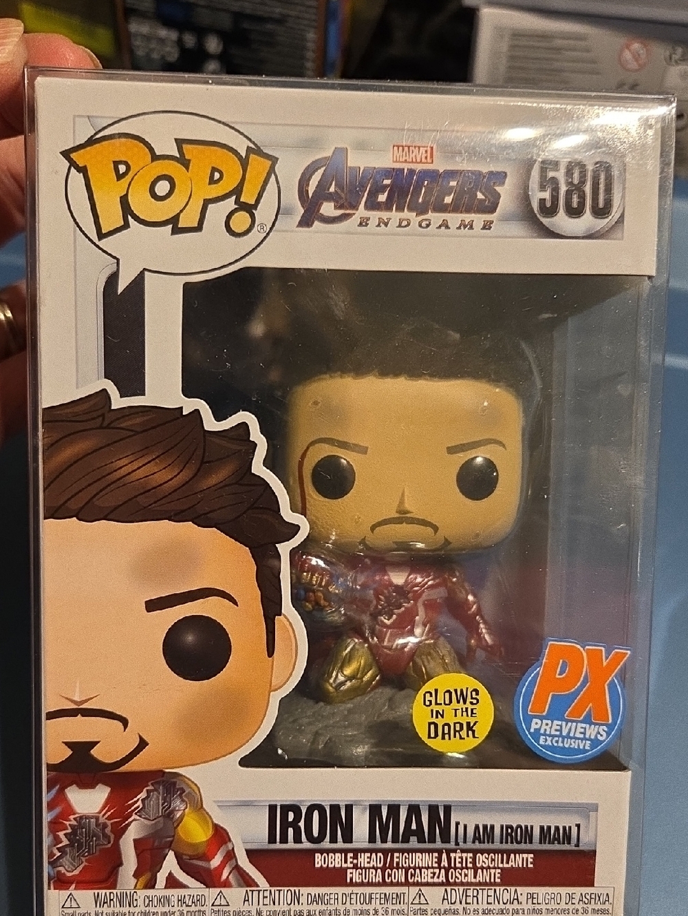 Funko Pop! Iron Man (Avengers Endgame) Gold & Red Glow PX Exclusive
